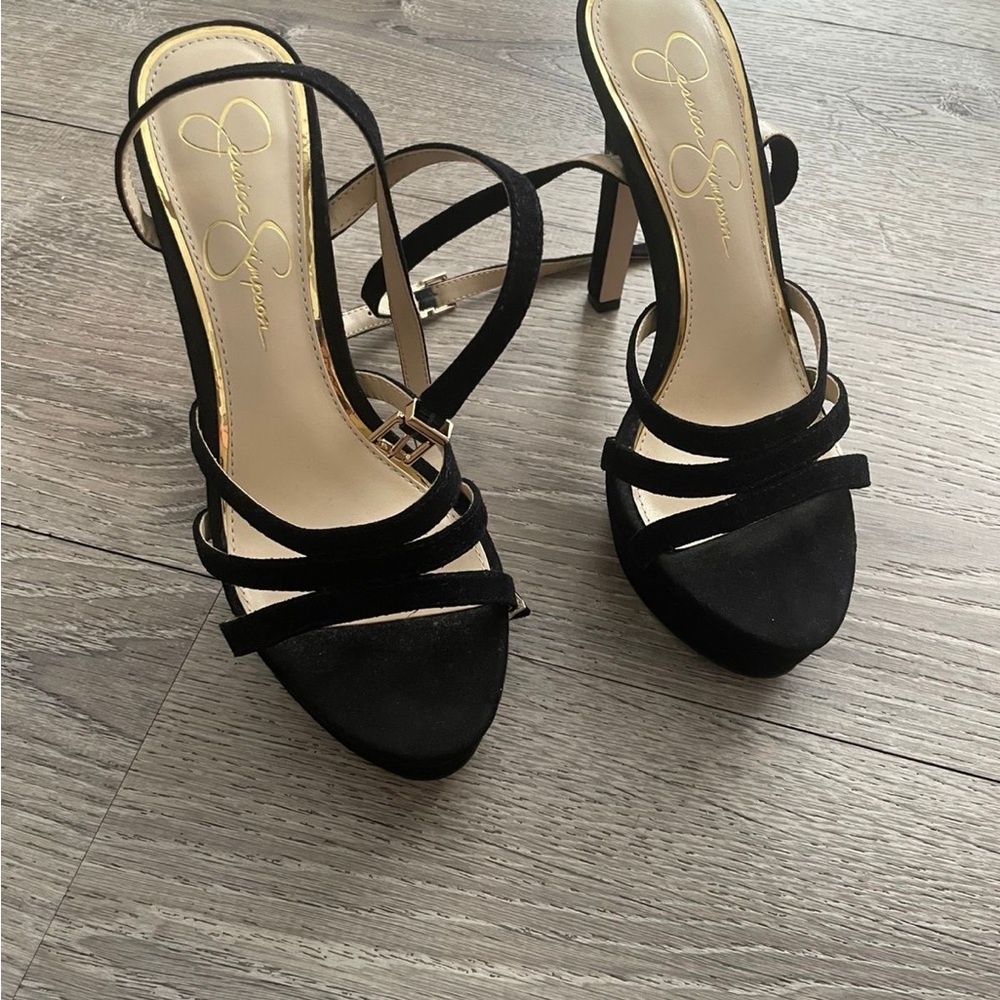 Jessica Simpson Elegant Black Strappy Heels